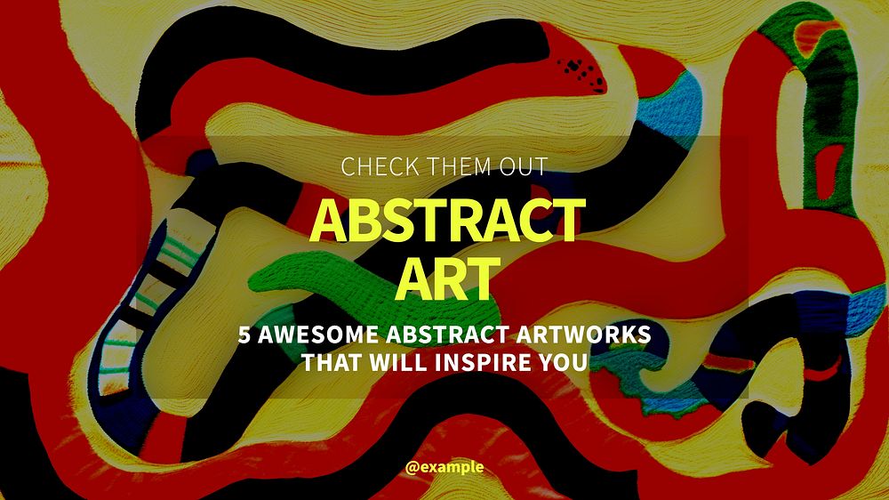 Abstract art blog banner template
