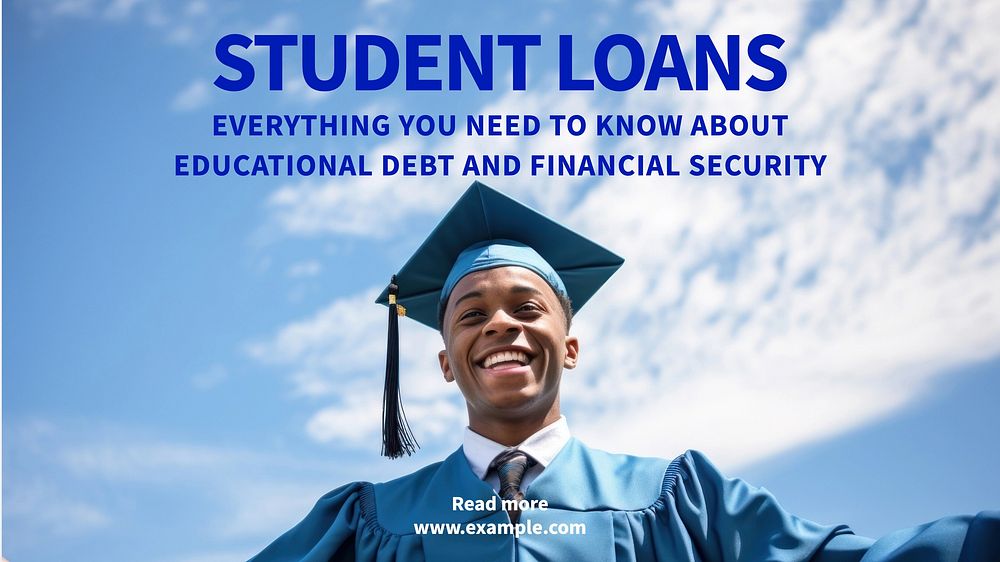 Student loans blog banner template