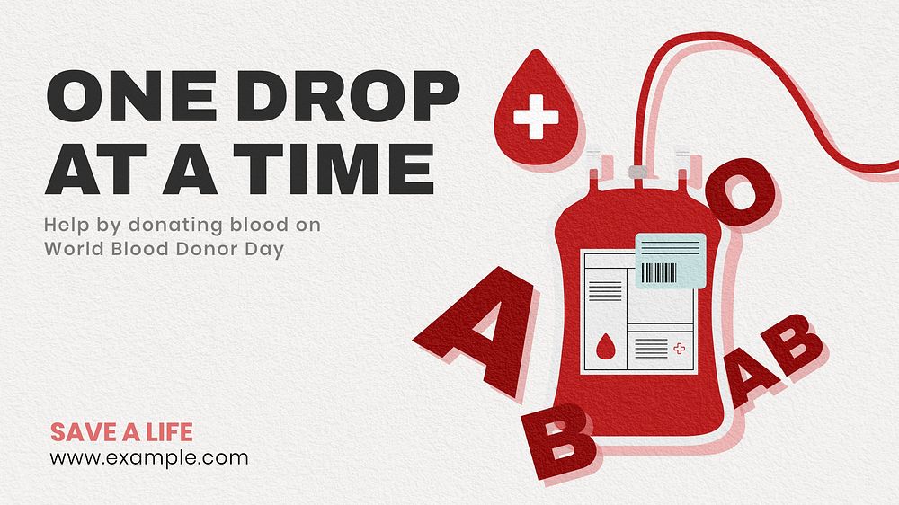 World blood donor day blog banner template