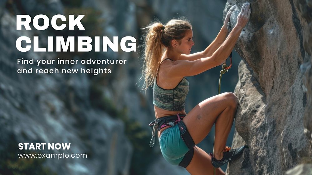 Rock climbing blog banner template