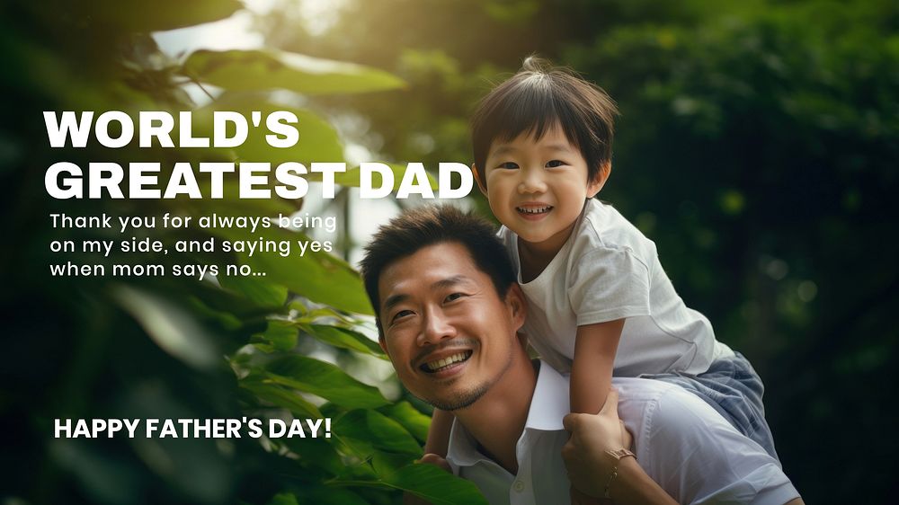 Father's day blog banner template