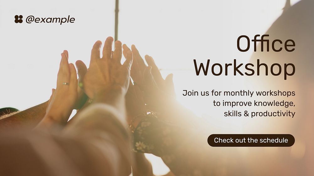 Corporate workshop blog banner template