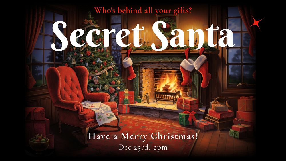 Secret santa  blog banner template