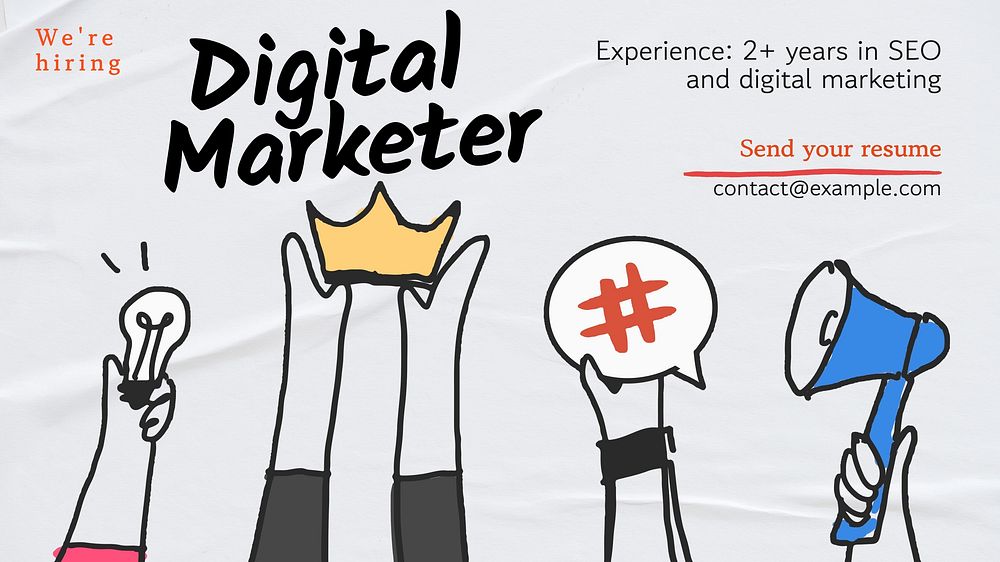 Digital marketer blog banner template  