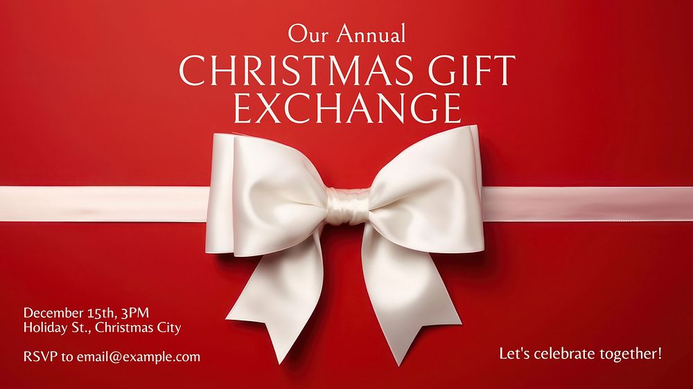 Christmas gift exchange  blog banner template