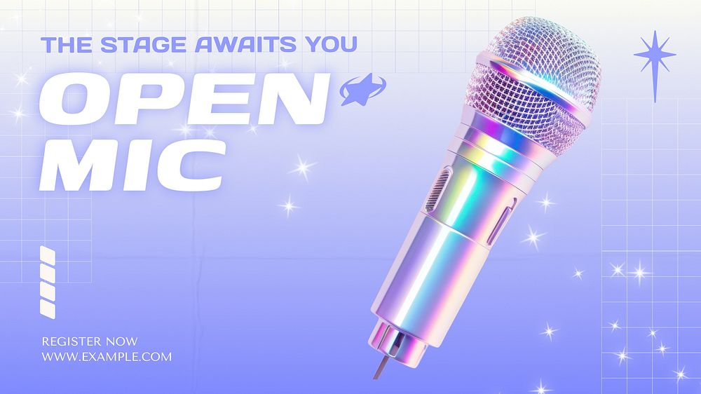 Open mic blog banner template