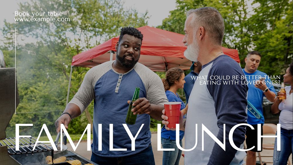 Family lunch blog banner template