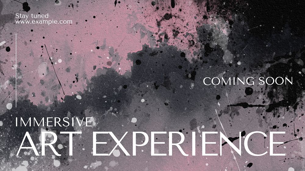 Immersive art experience blog banner template