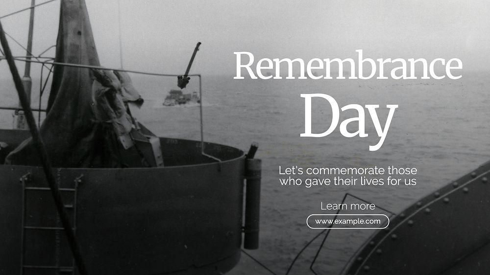 Remembrance day blog banner template