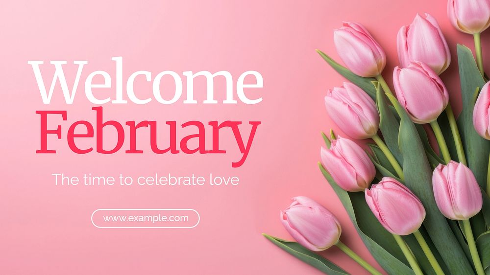 Welcome February blog banner template