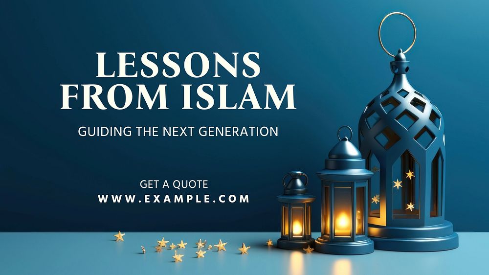 Lessons from Islam blog banner template