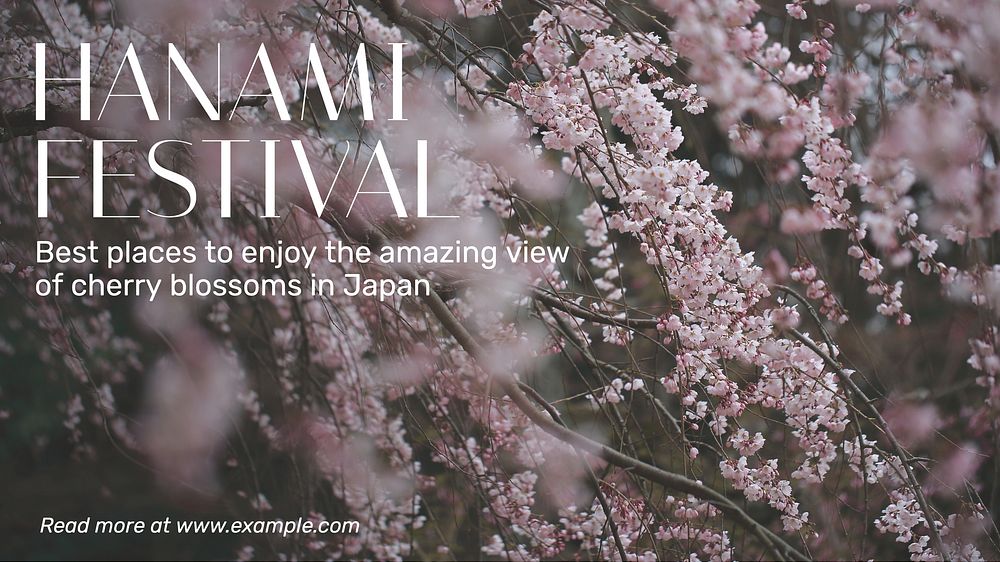 Hanami festival blog banner template