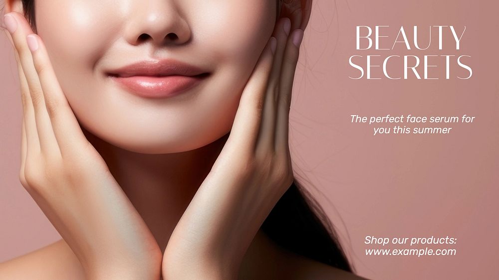 Beauty secrets blog banner template