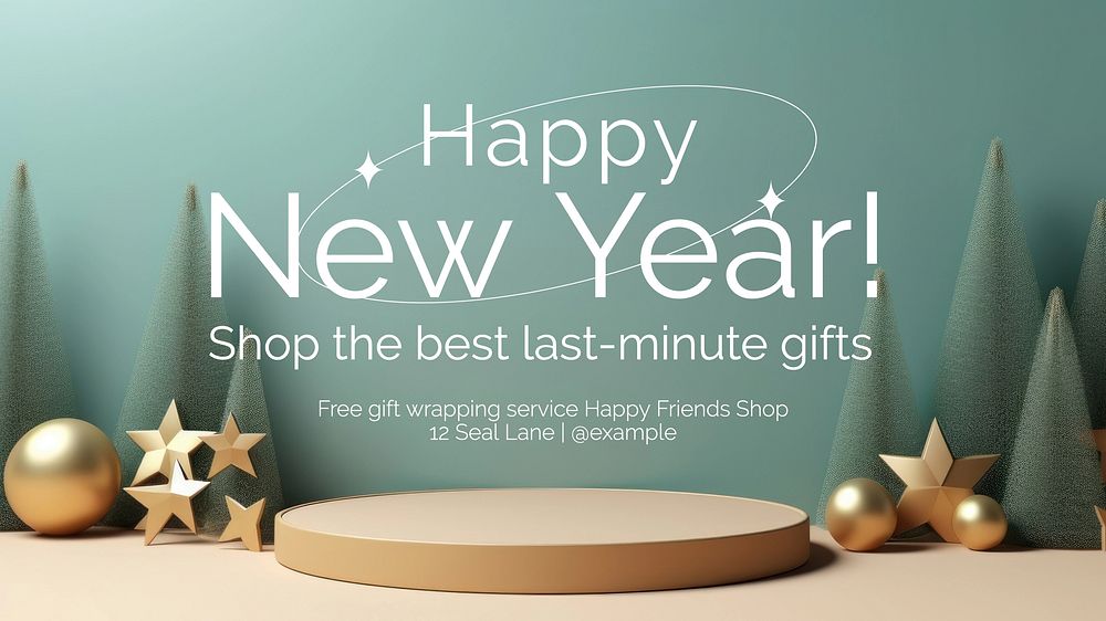 New year sale blog banner template