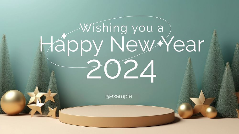 Happy new year blog banner template