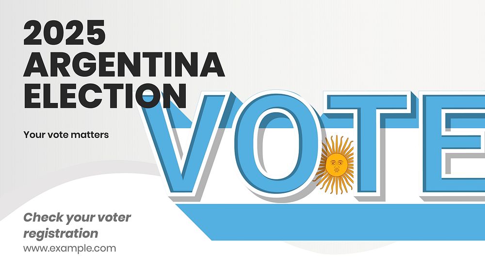 Argentina election blog banner template