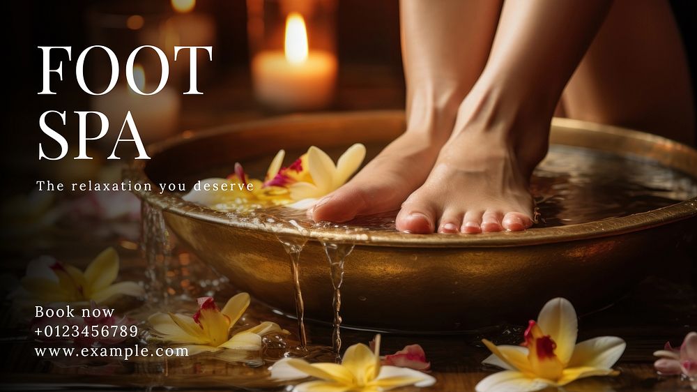 Foot spa blog banner template