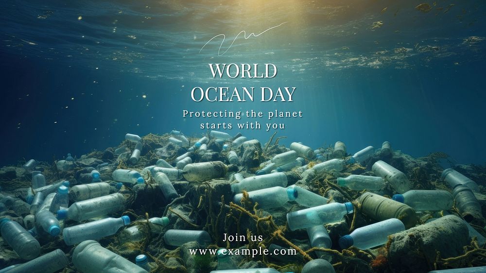 World ocean day blog banner template