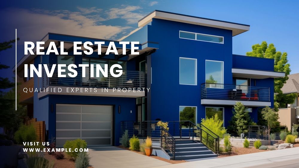 Real estate investing blog banner template  