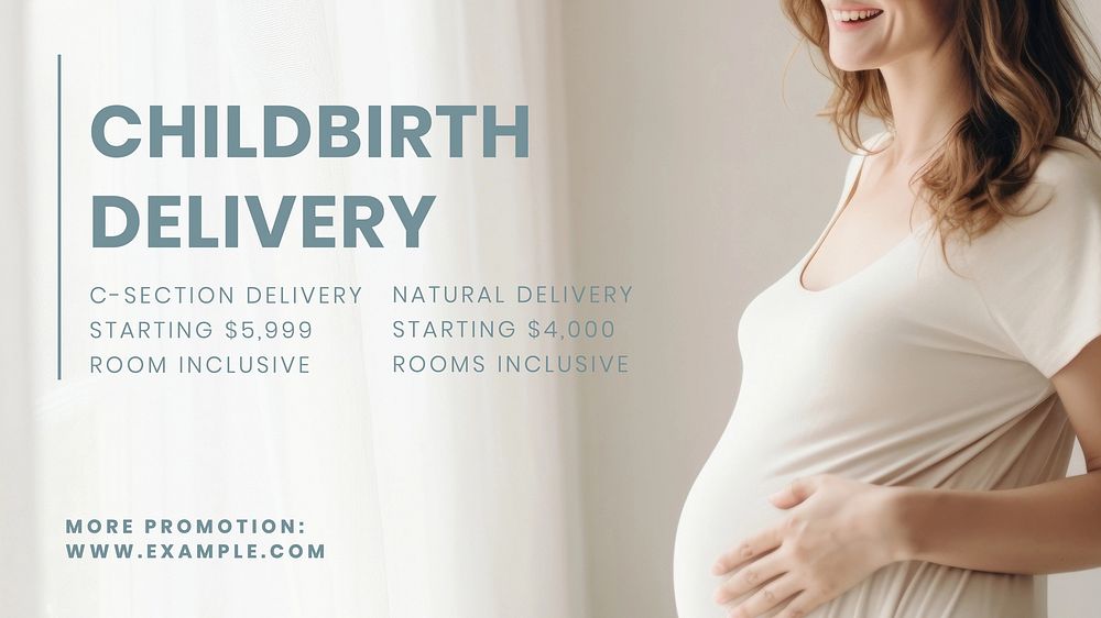 Childbirth delivery blog banner template