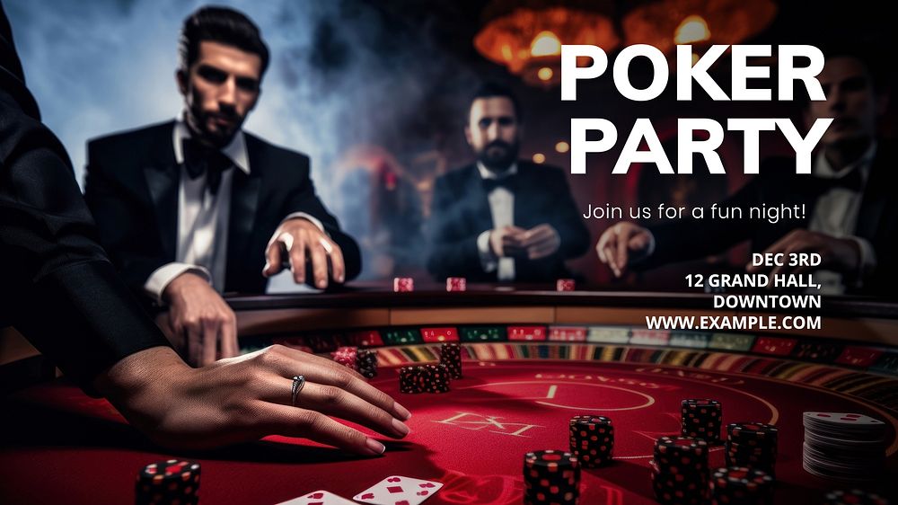 Poker party blog banner template