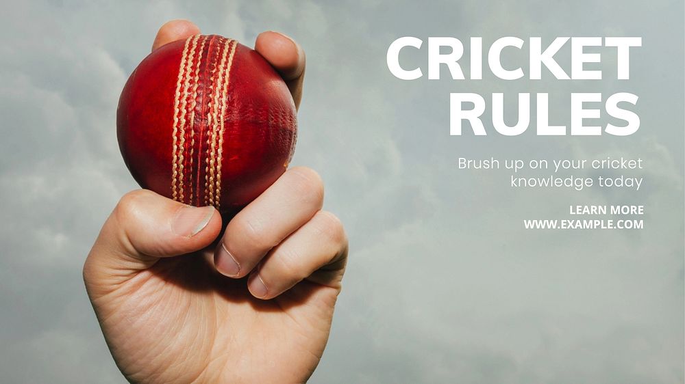 Cricket rules blog banner template
