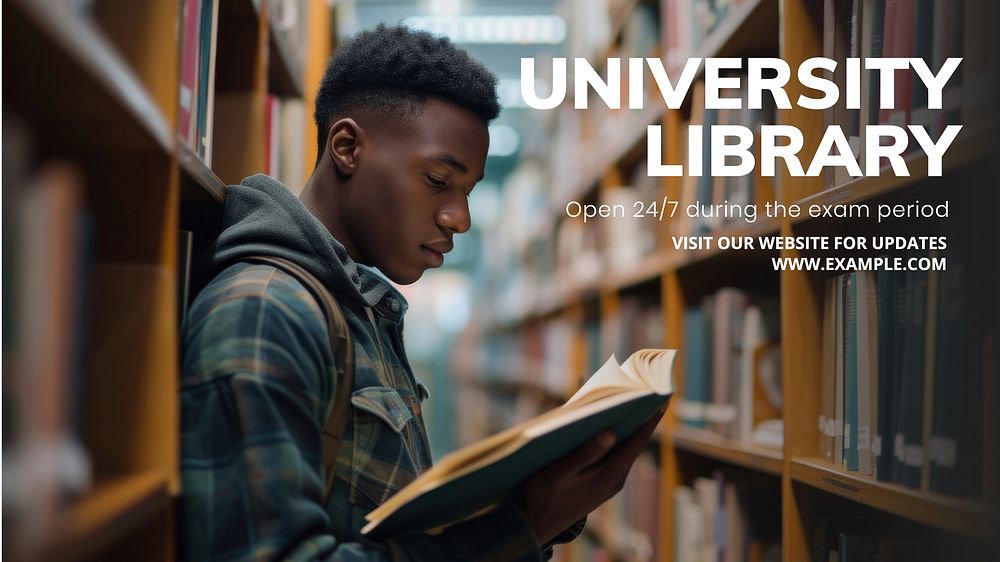 University library blog banner template