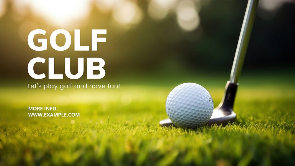 Golf club blog banner template