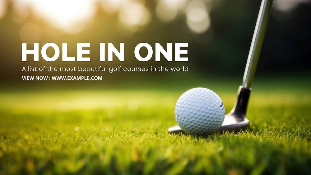 Golf courses blog banner template