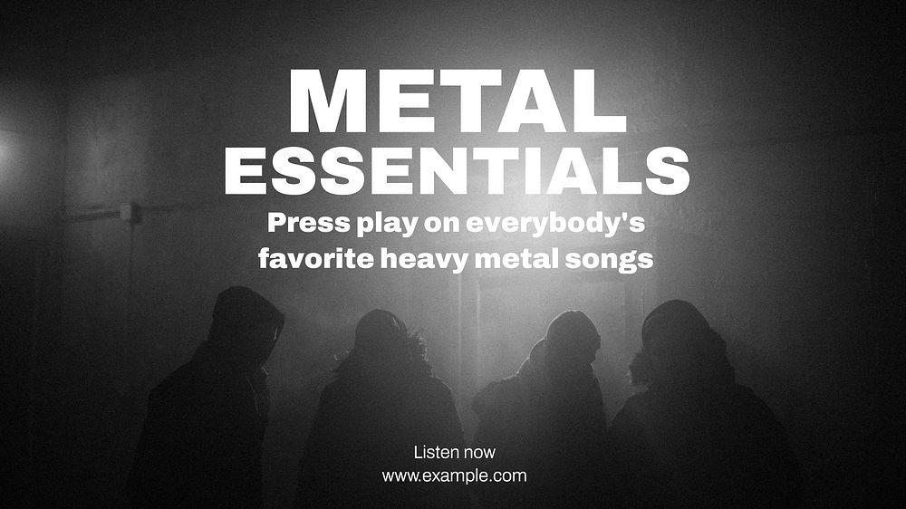 Metal music blog banner template