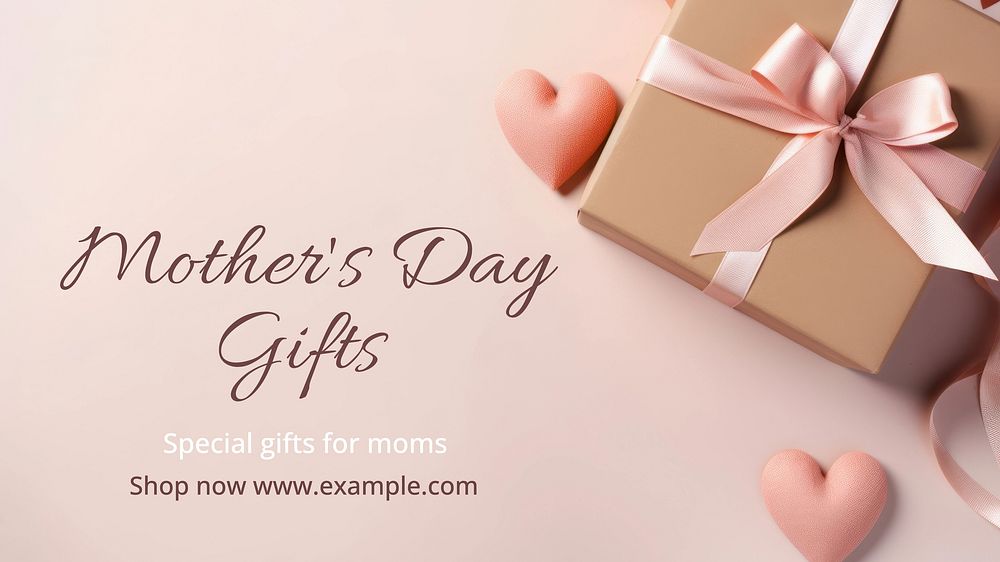 Mother's day gifts blog banner template