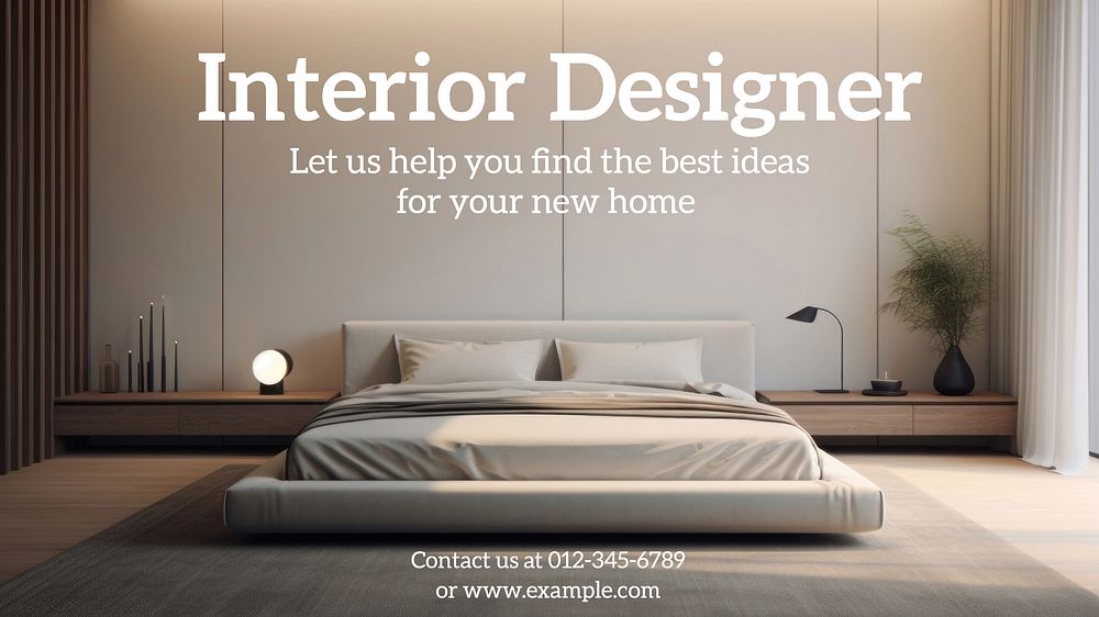 Interior designer blog banner template