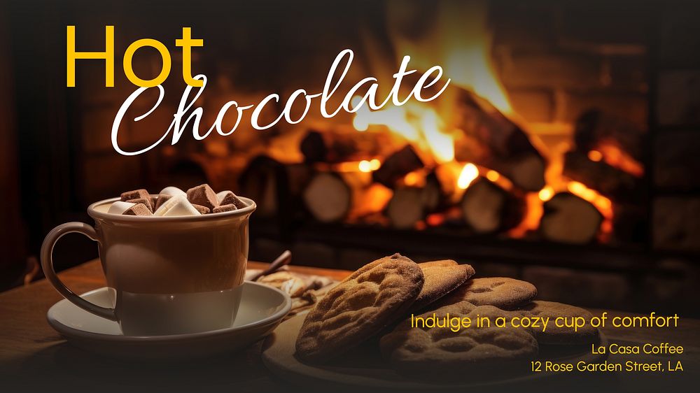 Hot chocolate blog banner template  