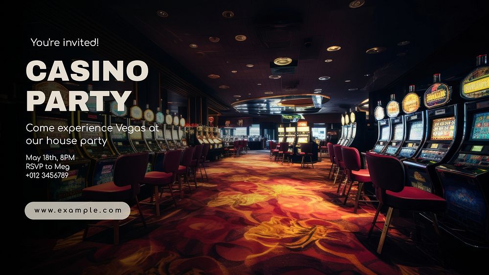 Casino night blog banner template