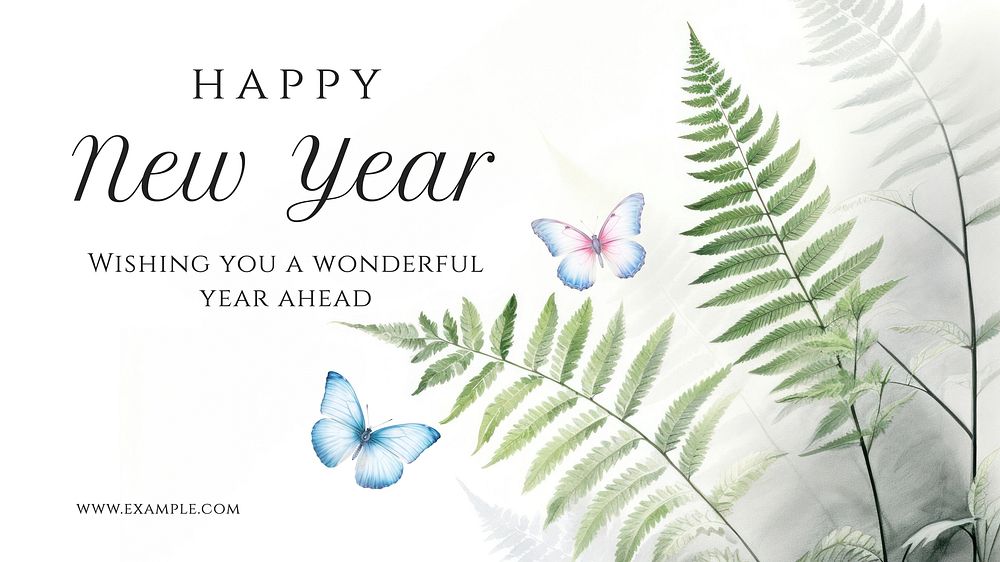 Happy new year  blog banner template