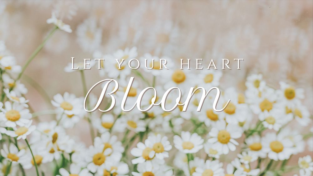 Let your heart bloom blog banner template