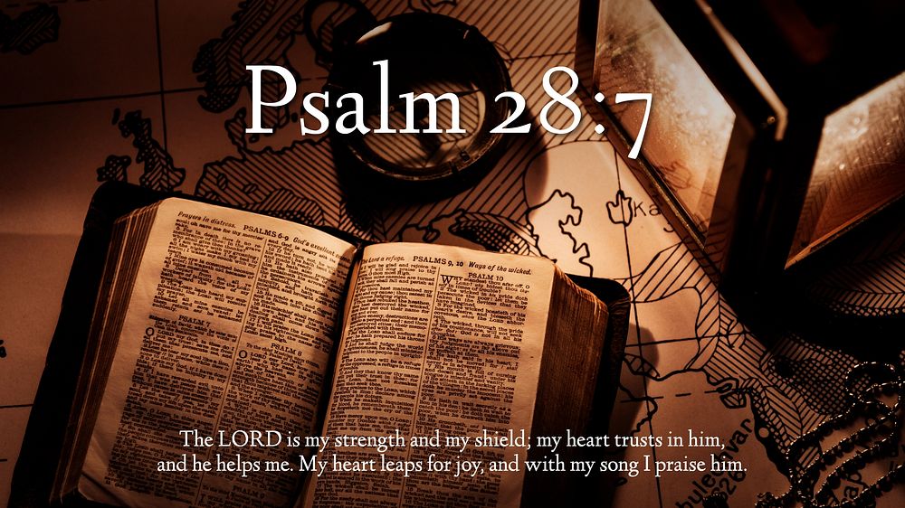 Bible psalm blog banner template
