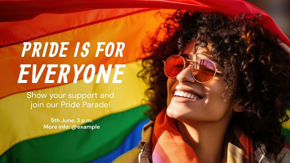 Pride parade blog banner template
