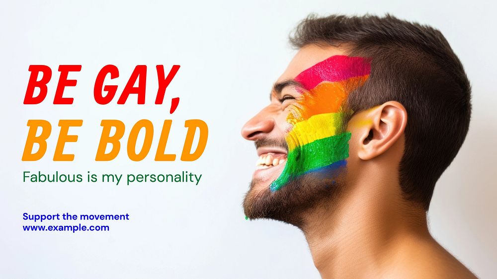 Be gay be bold blog banner template
