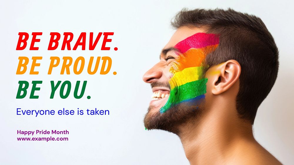 Pride month blog banner template
