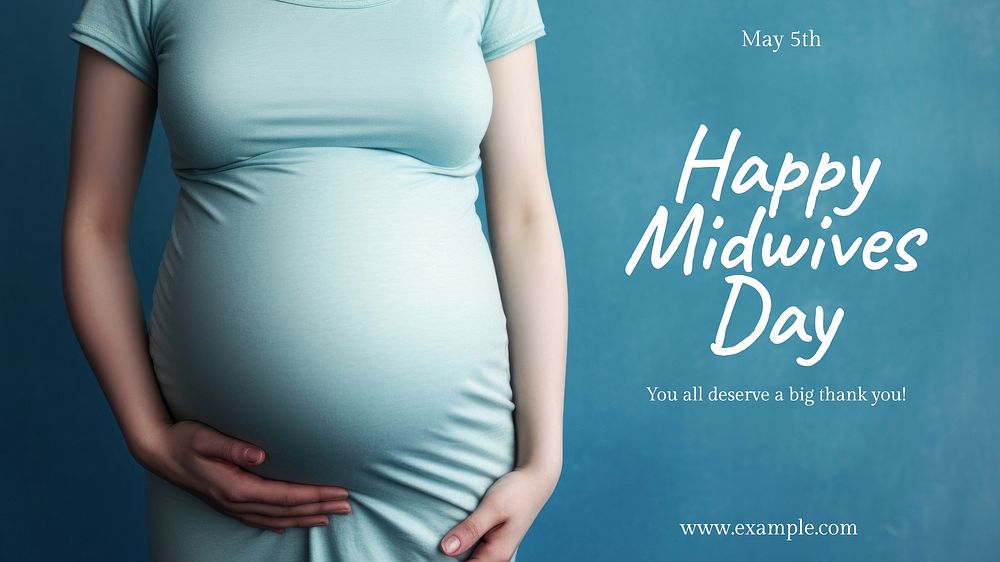 Happy midwives day blog banner template