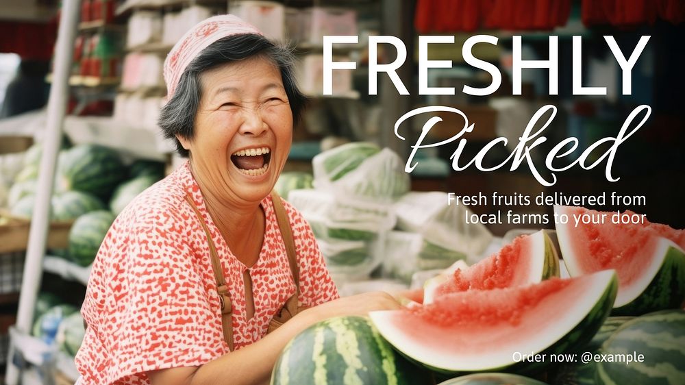 Fresh fruits blog banner template