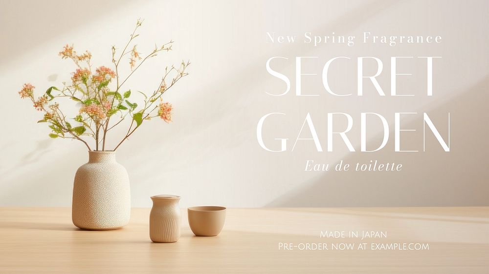 Spring fragrance blog banner template