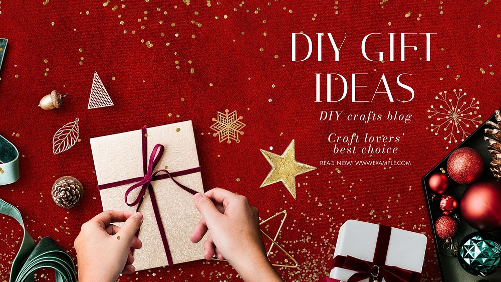 DIY Gift Ideas  blog banner template