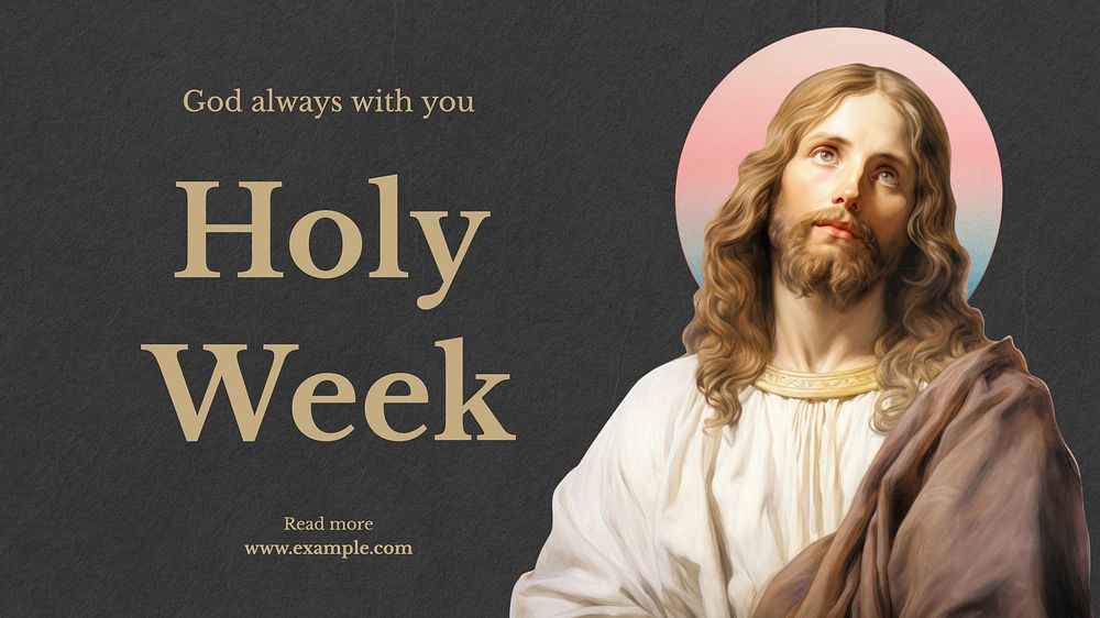 Holy week  blog banner template