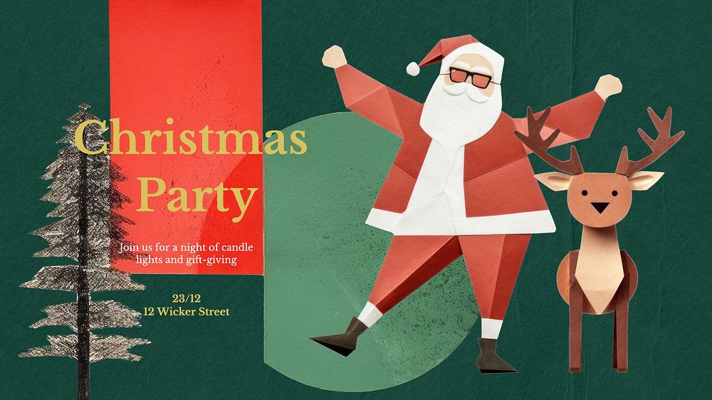 Christmas party  blog banner template