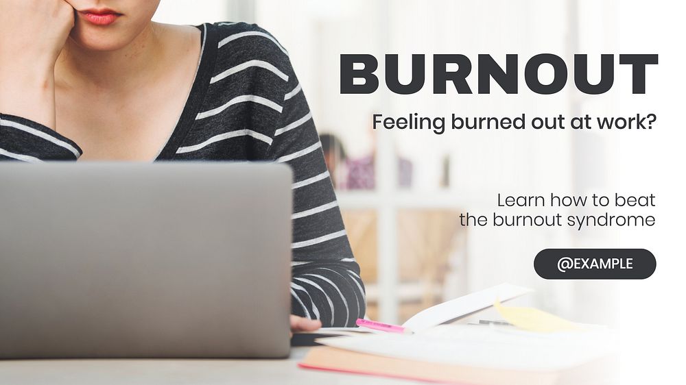 Burnout & stress blog banner template