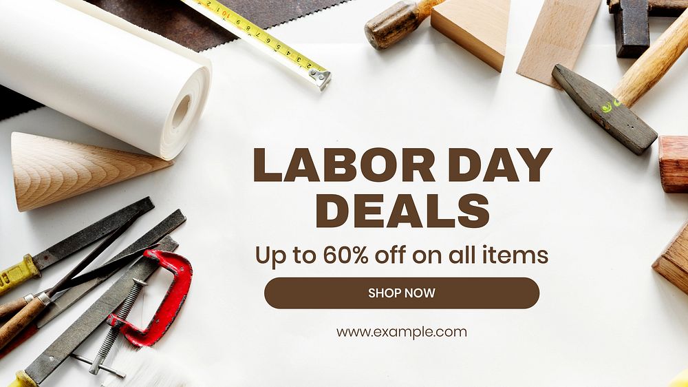 Labor day deals blog banner template