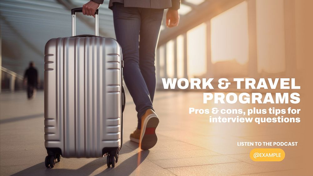 Work&travel programs blog banner template