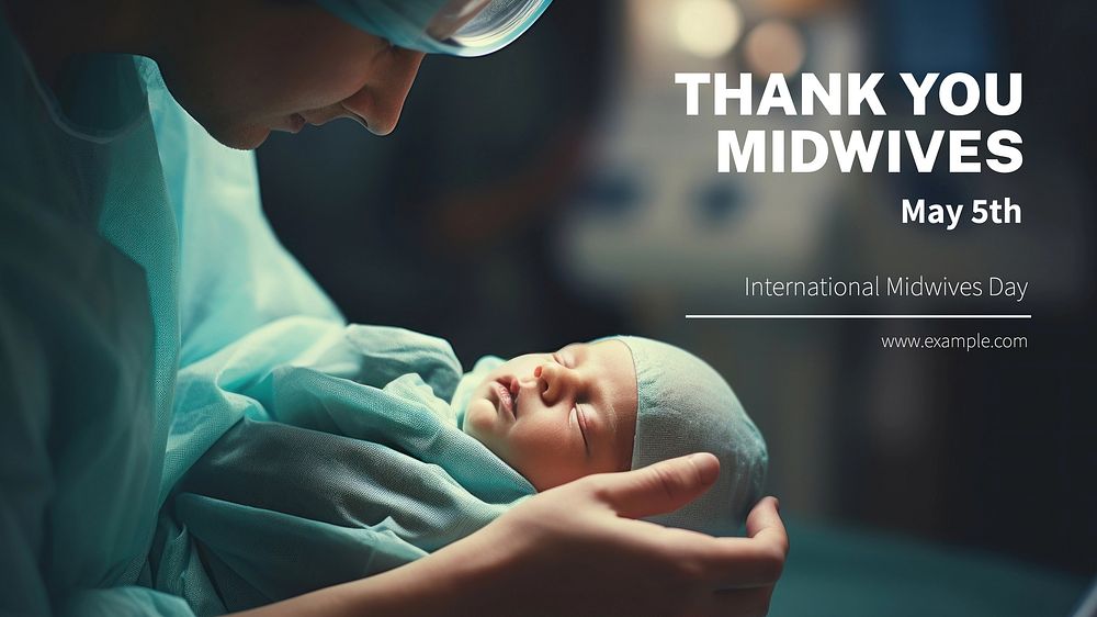Thank you midwives blog banner template